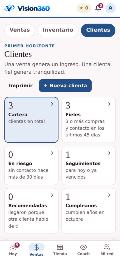 Tu cartera de clientas